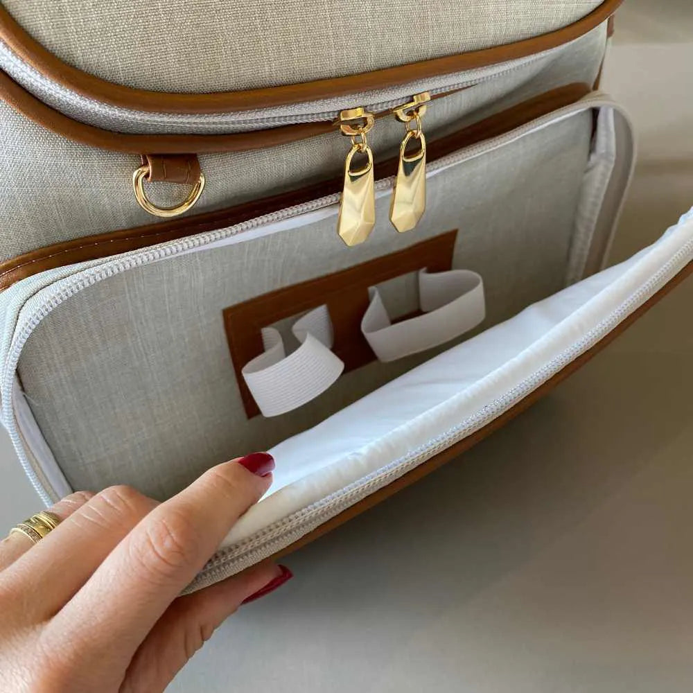 Kit Baby 4 Personalizado - Linho Cru I Caramelo