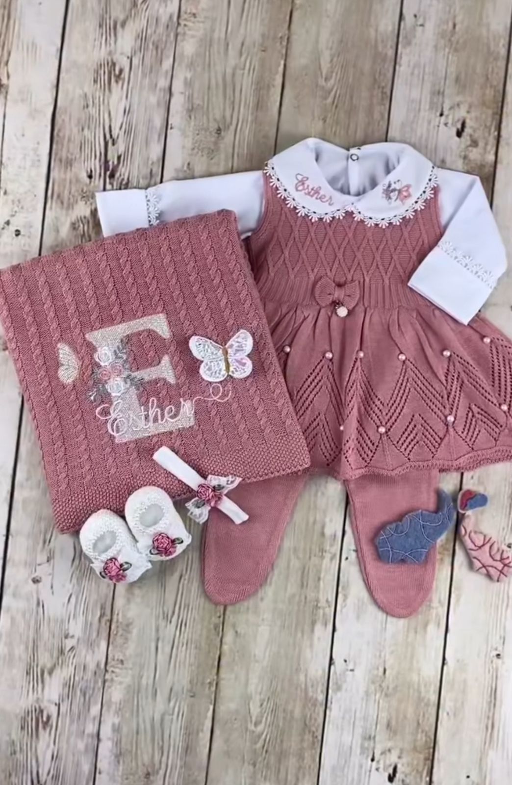 Kit Saída Maternidade Esther - Personalize Com o Nome da Sua Princesa