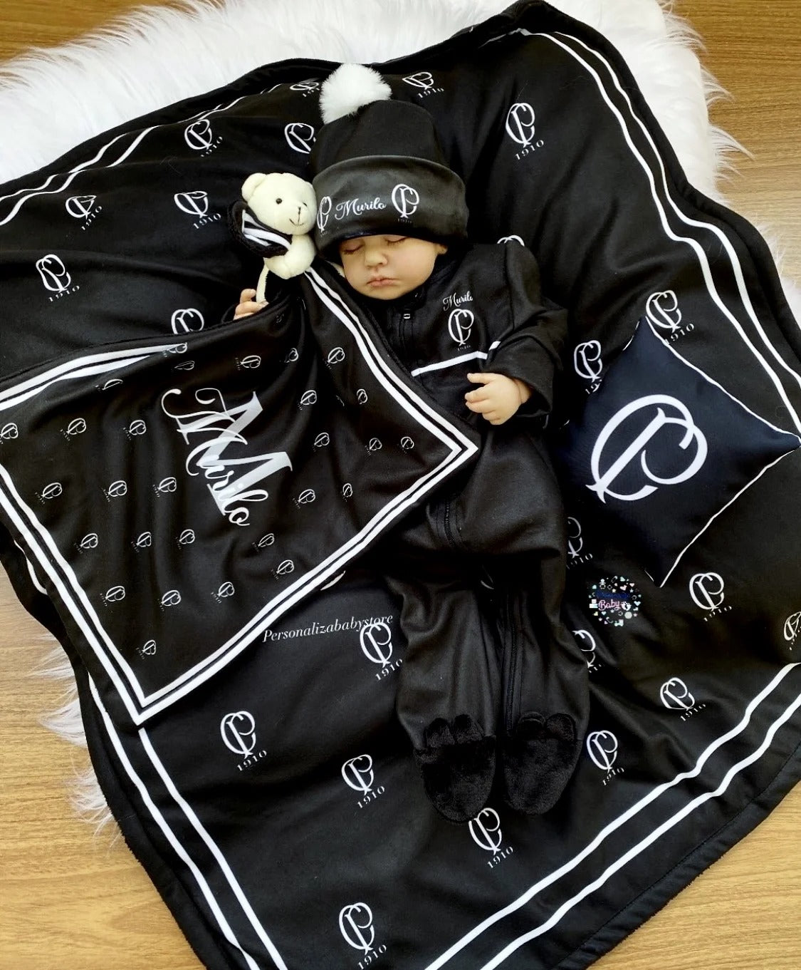 Kit Saída Maternidade Personalizável Corinthians 2| Personalize Com o Nome do Seu Príncipe