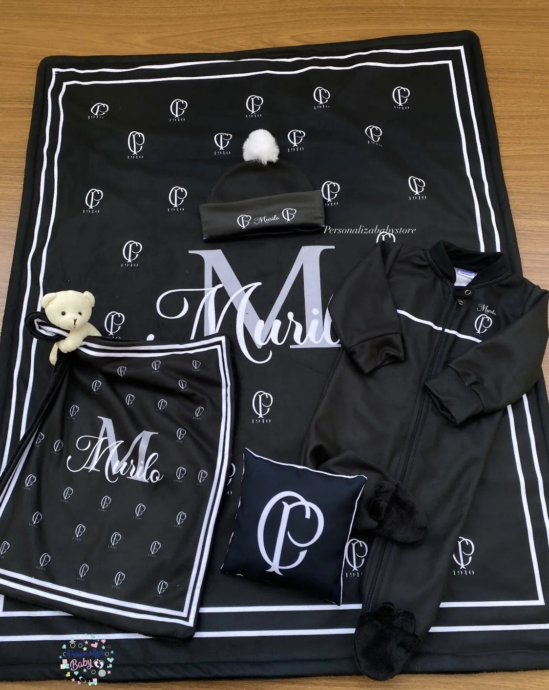 Kit Saída Maternidade Personalizável Corinthians 2| Personalize Com o Nome do Seu Príncipe