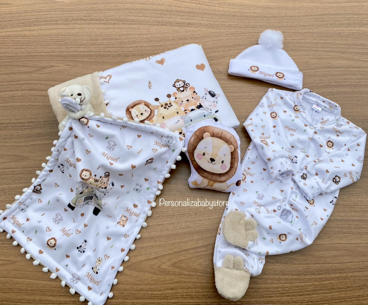 Kit Safari maternidade| Personalize Com o Nome do Seu Príncipe